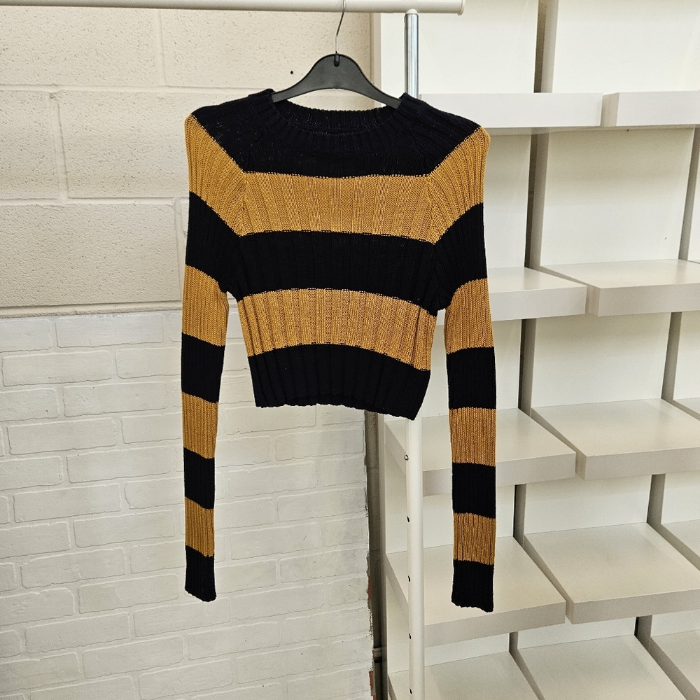 Crop Stripe Sweater
